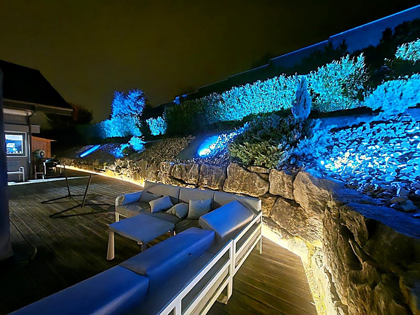 Balisage d'accès, escalier de jardin, Alpine Lighting, Haute-Savoie